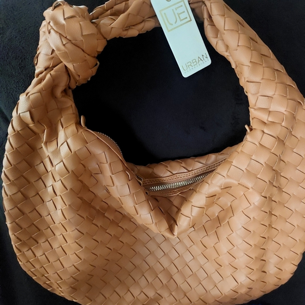 Urban Expressions Woven Knotted Hobo Bag